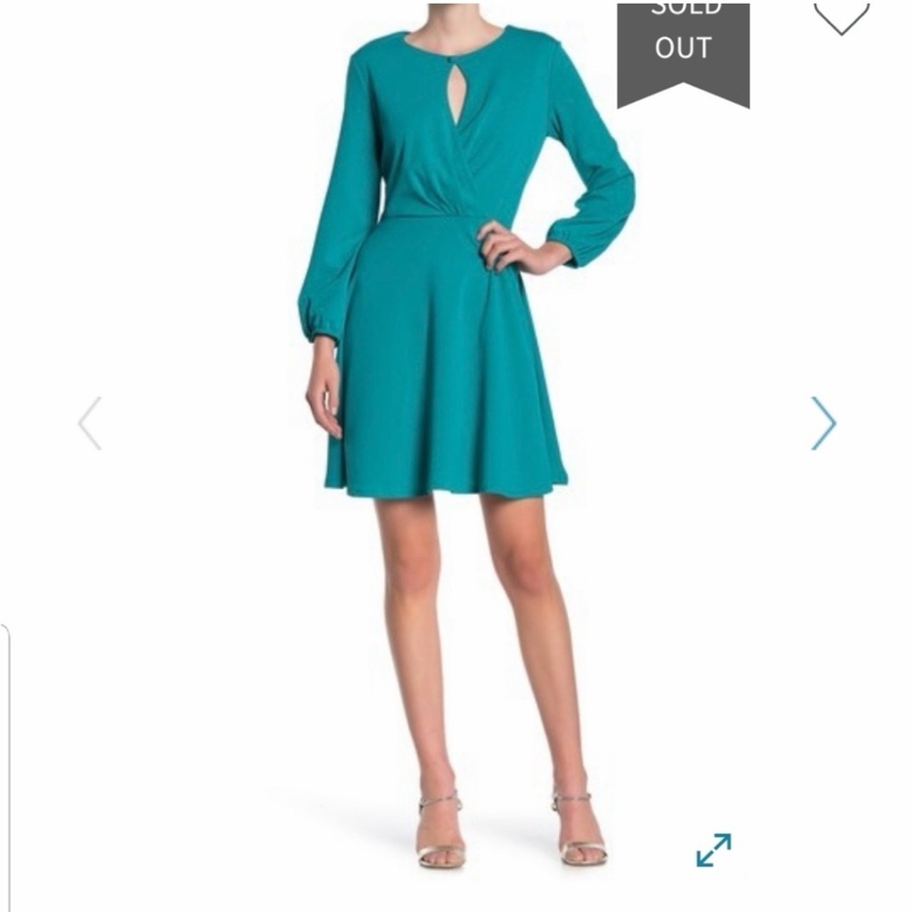 NWT Tash + Sophie Chic Teal Long Sleeve Dress